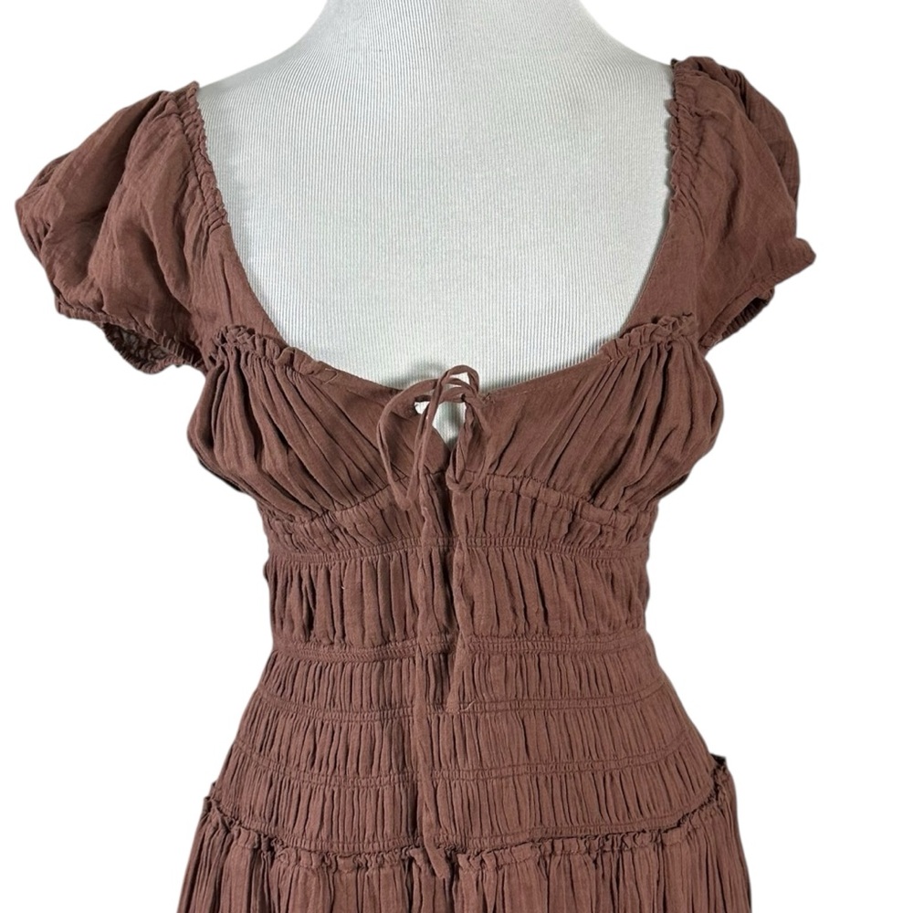 Free People Feeling Bonita Midi Maxi Dress in Brown Size XS Romantic Dainty - Picture 9 of 16